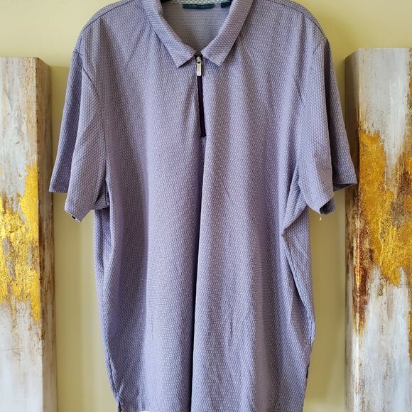 Perry Ellis Purple Polo Short Sleeve Shirt SZ XXL - Picture 1 of 8